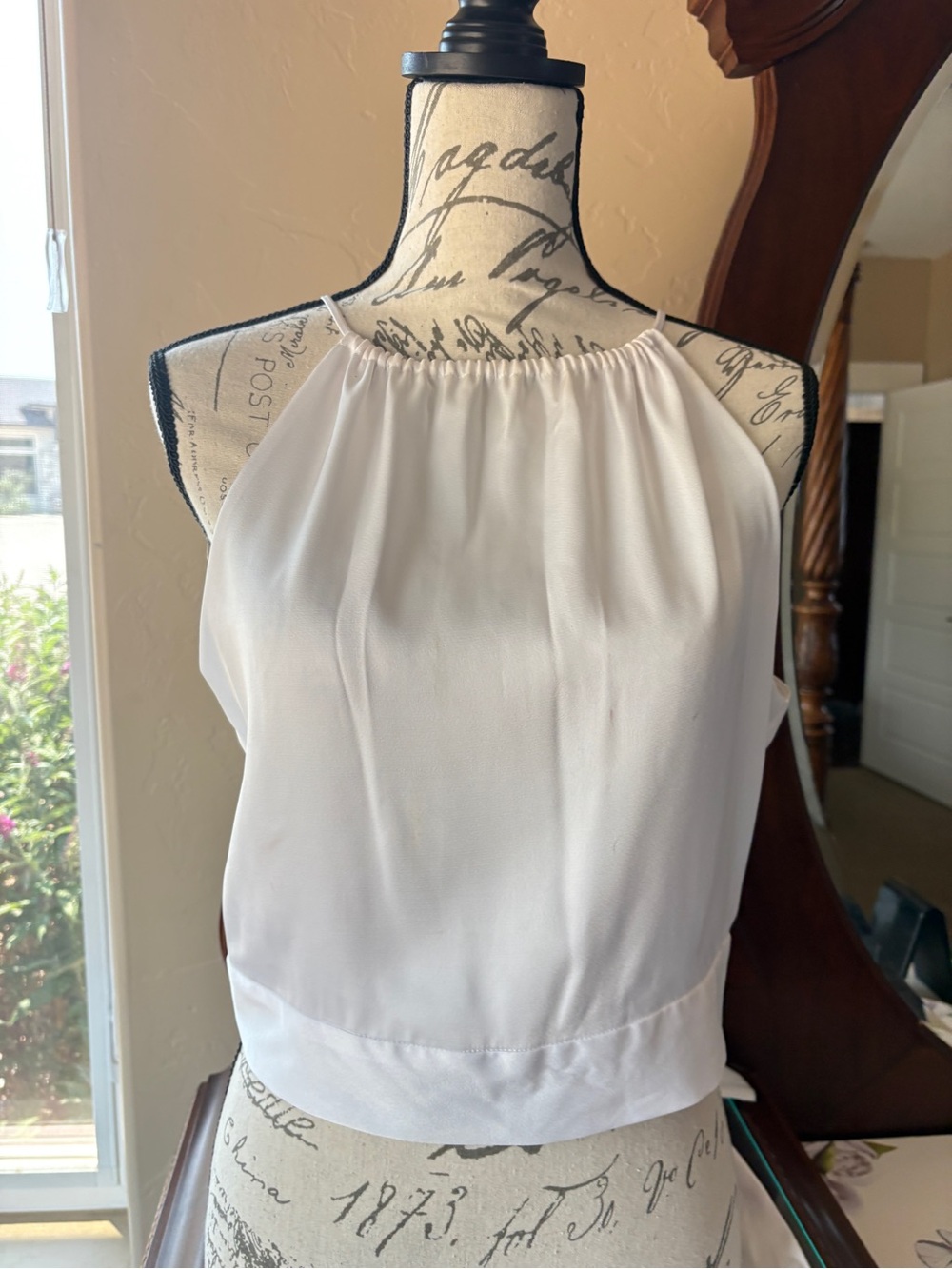 White Halter satin camisole small | 1.State